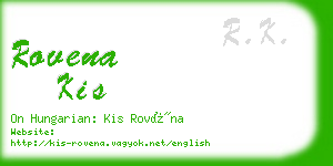 rovena kis business card